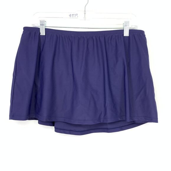 Island Escape Skirted Swimsuit Bottom Womens Size 16W Navy Blue - Picture 1 of 6